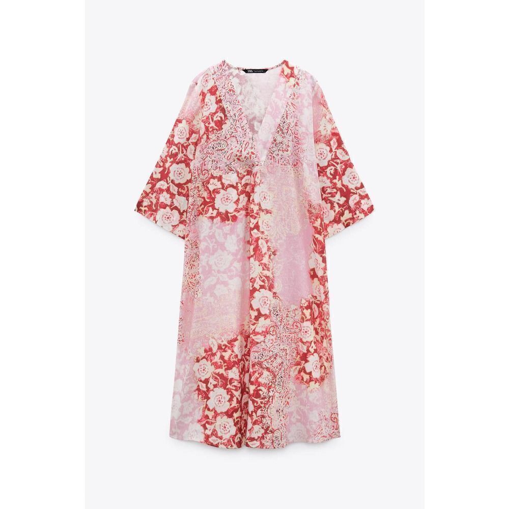 ZARA Linen Blend Tunic Dress New - Picture 7 of 7
